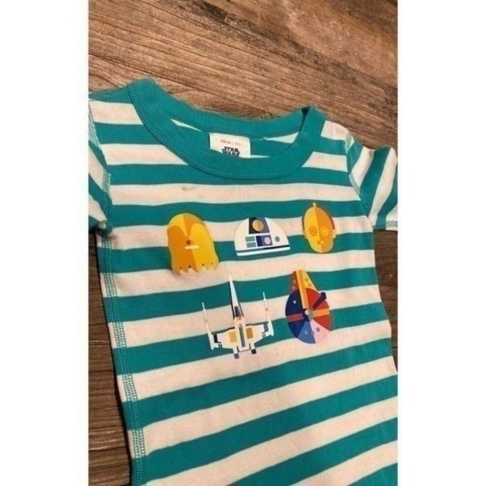 Hanna‎ Andersson Disney Star Wars Green Stripe Organic Pajamas - Picture 2 of 2